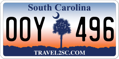 SC license plate OOY496