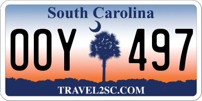 SC license plate OOY497