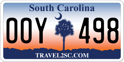 SC license plate OOY498