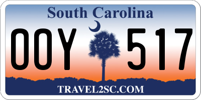 SC license plate OOY517