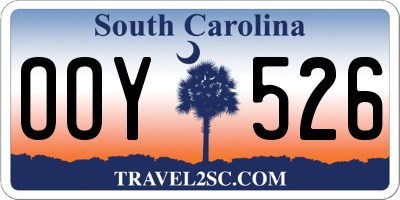 SC license plate OOY526