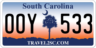 SC license plate OOY533