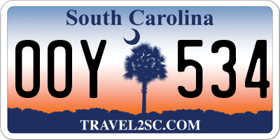 SC license plate OOY534