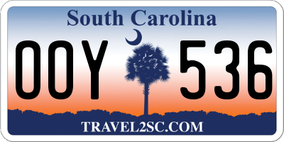 SC license plate OOY536