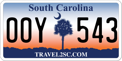 SC license plate OOY543