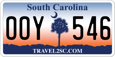 SC license plate OOY546