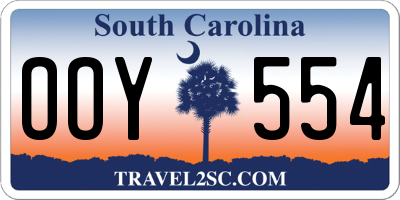 SC license plate OOY554