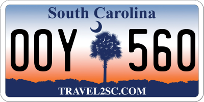 SC license plate OOY560