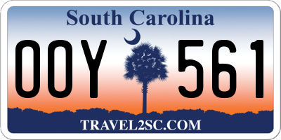 SC license plate OOY561
