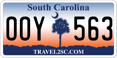 SC license plate OOY563