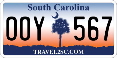 SC license plate OOY567