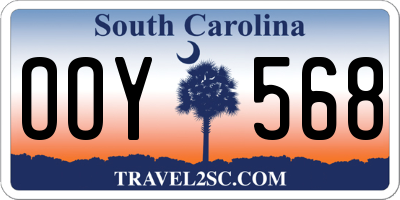 SC license plate OOY568