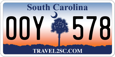 SC license plate OOY578