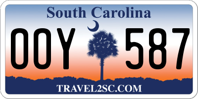 SC license plate OOY587