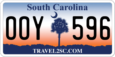 SC license plate OOY596