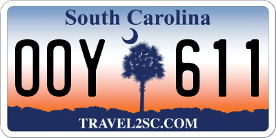 SC license plate OOY611