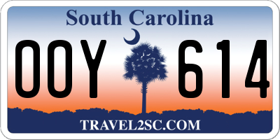 SC license plate OOY614