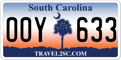 SC license plate OOY633
