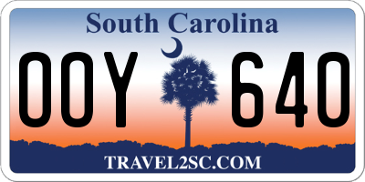 SC license plate OOY640