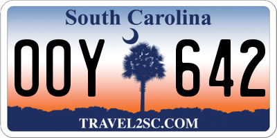 SC license plate OOY642