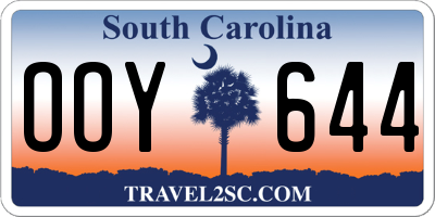 SC license plate OOY644