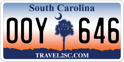 SC license plate OOY646
