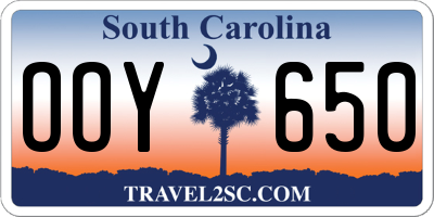 SC license plate OOY650