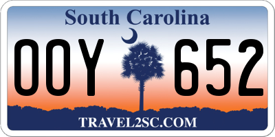 SC license plate OOY652