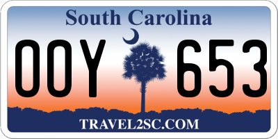 SC license plate OOY653
