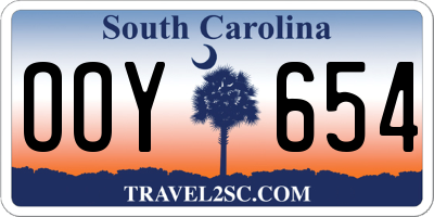 SC license plate OOY654