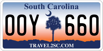 SC license plate OOY660
