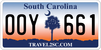 SC license plate OOY661