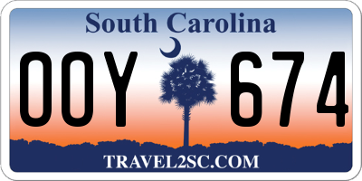 SC license plate OOY674
