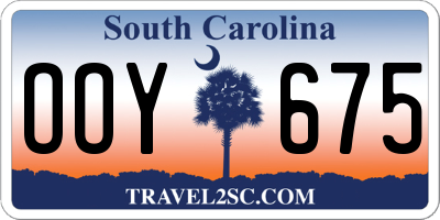 SC license plate OOY675