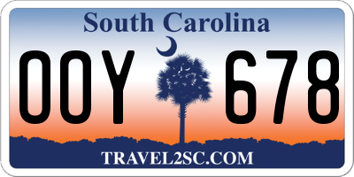 SC license plate OOY678
