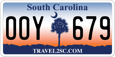 SC license plate OOY679