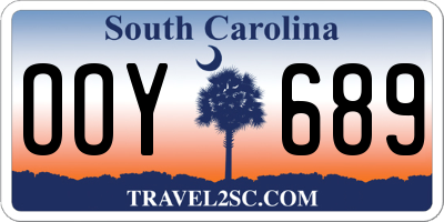 SC license plate OOY689