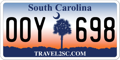 SC license plate OOY698