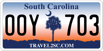 SC license plate OOY703