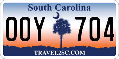 SC license plate OOY704