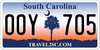 SC license plate OOY705