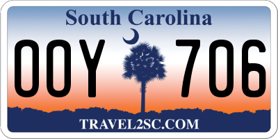 SC license plate OOY706