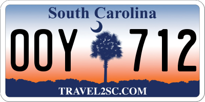 SC license plate OOY712