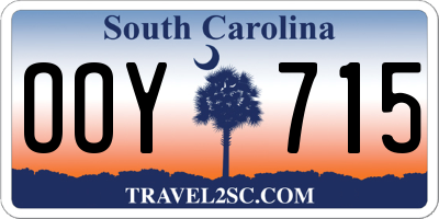 SC license plate OOY715