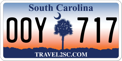 SC license plate OOY717