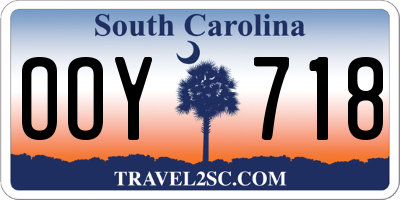 SC license plate OOY718