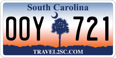 SC license plate OOY721