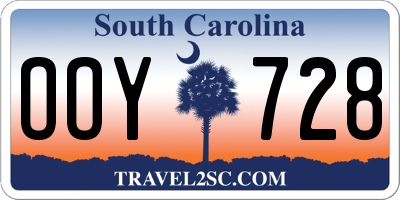 SC license plate OOY728