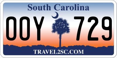 SC license plate OOY729