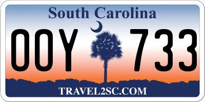SC license plate OOY733
